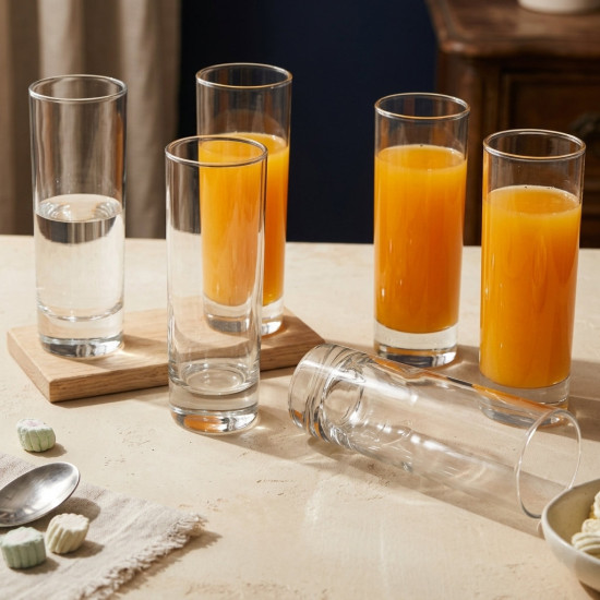 Glass Cup Set - 6 Pcs